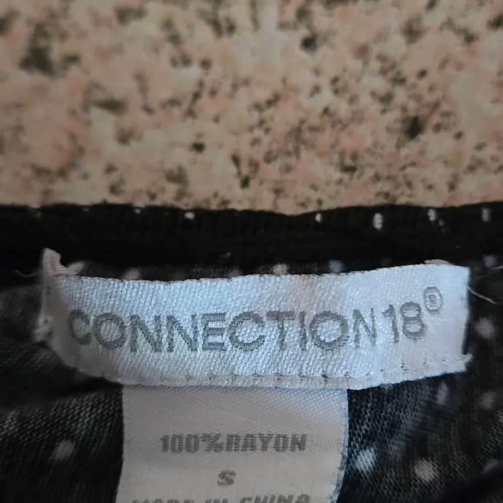 Connection 18 Maxi dress Black & White W/ Crisscross Spaghetti Straps Women sz S - Picture 7 of 11